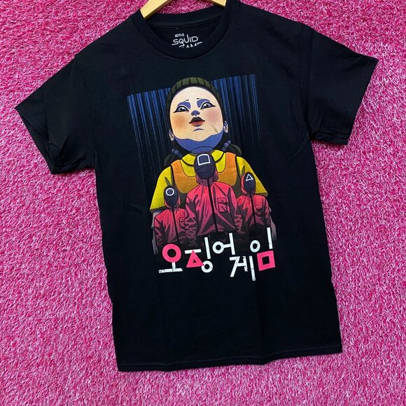 Squid Game Red Light Green Light Game Doll Netflix Series Tee SM - Picture 2 of 4
